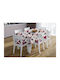Dimcol Tablecloth Stain Resistant Leaves 467 Brown 180x300cm