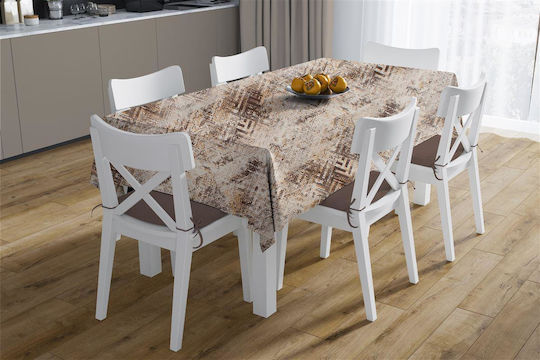 Dimcol Καρέ Skid Marks 472 Αλέκιαστο Beige 90x90εκ.