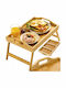 Bamboo Square Serving Tray made of Bamboo in Brown Color isp25052lks 1pcs