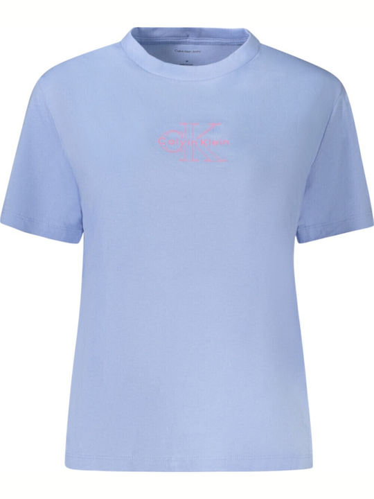Calvin Klein Damen T-Shirt Hellblau