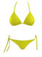 Set Bikini Τριγωνάκι με Αφαιρούμενη Ενίσχυση & Brazil Φωτεινό Κίτρινο