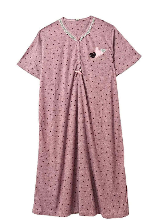 Ustyle Summer Women's Nightdress Pink