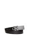 Men's Belt Leather Double Sided Black