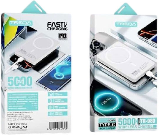 Treqa TR-980 MagSafe Power Bank 5000mAh με Θύρα USB-C