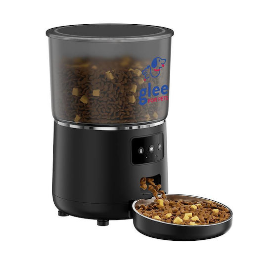 Glee Automatic Plastic Feeder for Dog & Cat 4lt in Black Color