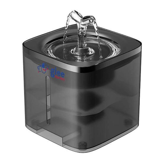 Glee Automatic Stainless Steel Waterer / Fountain for Dog & Cat 2lt in Black Color