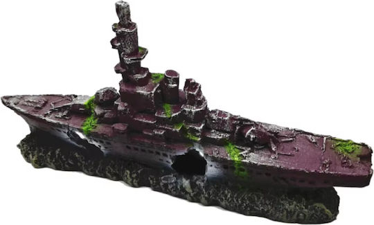 Epigasos Aquariendekorationen Boot 23*3,5*y11cm Blau