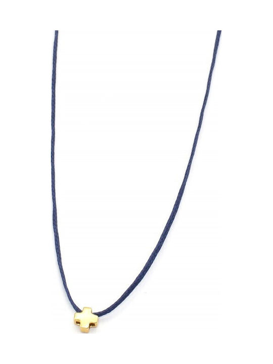 Irmelia Women's Cross from Gold Plated Silver with Chain
