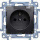 Kontakt-Simon Single Power Socket Waterproof with Lid Transparent