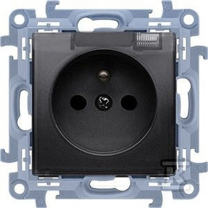 Kontakt-Simon Single Power Socket Waterproof with Lid Transparent