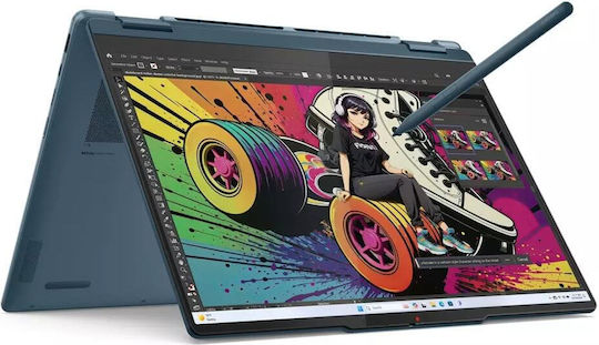 Lenovo Yoga 7 2-в-1 14AKP10 14" OLED Touchscreen 120Hz (Ryzen AI 300 Series-7 350/32GB/1TB SSD/W11 Home) Тайдъл Тийл (BG Клавиатура)