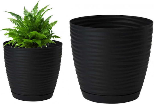 Galicja Ghiveci Plastic cu farfurie 16.7x15.4cm.