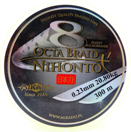 Mikado Nihonto Octa Braid Fluo Geflochtene Angelschnur 0.23/300m Z25f-023