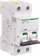 Schneider Electric Automatic Circuit Breaker 16A Double-pole AC A9F07216