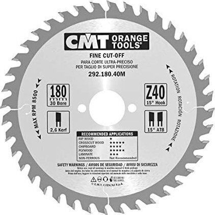 CMT Disc de tăiere Lemn 180mm