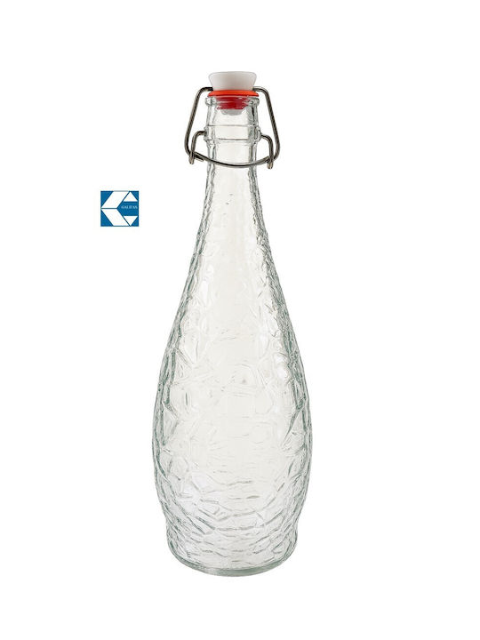 Galifas Bottle Water Glass with Screw Cap Transparent 1000ml