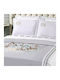 Mc Decor Duvet Cover Set Queen with 2 Pillowcases 230x250 Coral Coral Grey