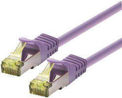 Professional Patch Cable Logon Sftp Awg26 Lsoh 10m Cat6a 500mhz Purple Tcr6ass100v