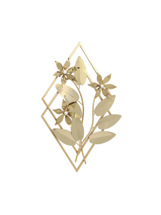 Keskor Gold Wall Decor Made of Metal 60x39cm