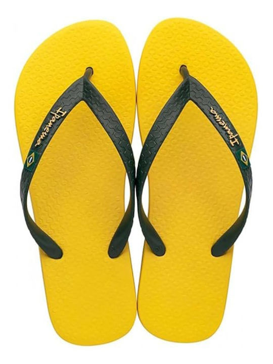 Classic Brasil I Slapi Bărbați Flip Flops Galbeni