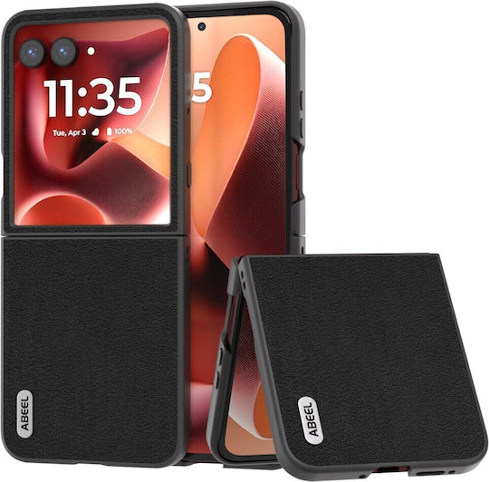 Abeel Back Cover Leather / Plastic Black (Motorola Razr 60 Ultra 5G, ABEEL)