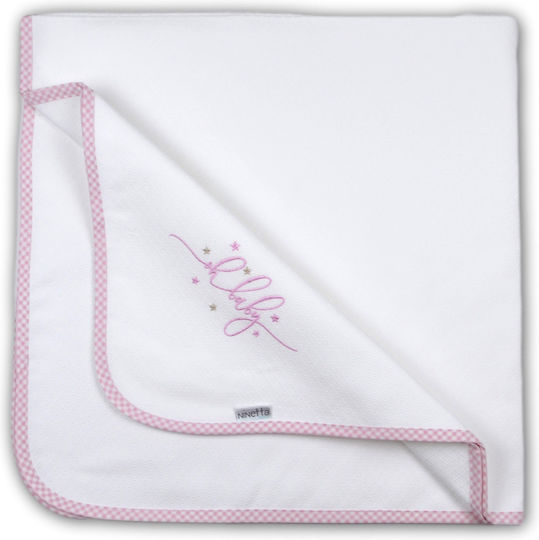 Ninetta Bebe Piqué-Kuscheldecke Baby Rosa 90x90cm.