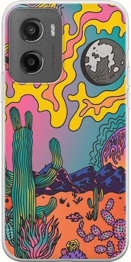Psychedelischer Kaktus Motorola Moto G05 Flexible Tpu Durchsichtige Silikonhülle