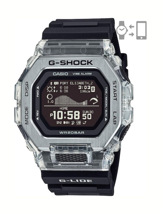Casio G-shock Digital Herrenuhr 27.2mm Batterie mit Schwarz Kautschukarmband