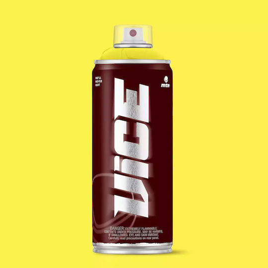 Montana Colors Σπρέι Βαφής Ακρυλικό με Σατινέ Εφέ Travis Yellow 400ml