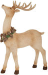 Iliadis White Polyresin Standing Deer Gold Antl...
