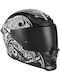 Nox Goliath Maori White/Black Matt Motorcycle Helmet Full Face ECE 22.06 1350gr with Sunvisor