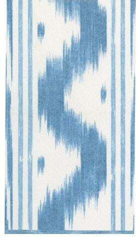 Guest Toile De Nantes Blaue Party-Servietten 10.8x19.8cm Caspari 12 Stücke