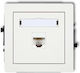 Deco Единичен Компютърен Механизъм 1xRJ45 Cat 5e 8-пинов Матово Бял 25dgk-1