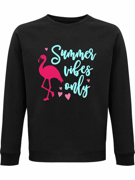 Παιδικό Φούτερ Black Summer Vibes Only, Flamingo