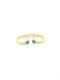 Silver Union Earrings Hoops made of Silver Gold Plated with Stones