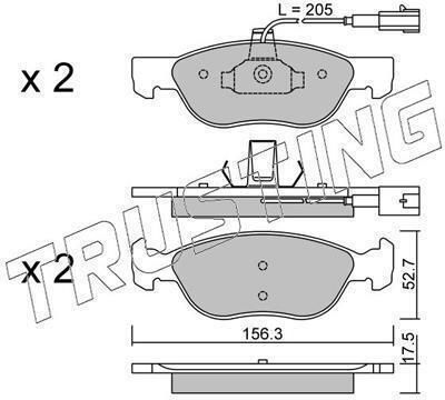 Brake Pads Front Alfa Romeo 145/146 1.4 16v T.s.-1.9 Td 0841-199