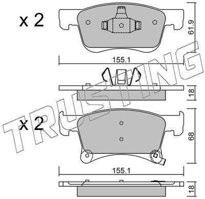 Bremsbeläge Opel Corsa E 14- Ate System 10590-199