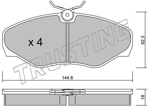 Brake Pads Front Nissan Primastar Opel Vivaro Renault Trafic 3472-199