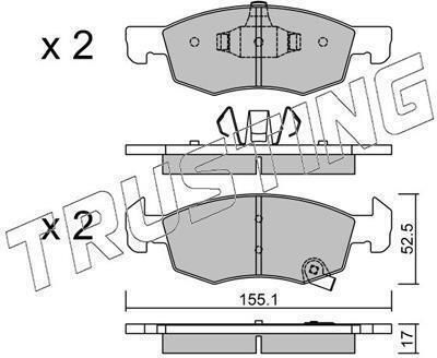 Opel Corsa E Bremsbeläge Vorderseite 14- System ATE 10580-199