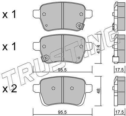 Накладки Задни Fiat Tipo 356 15-> 357 16-> Syst Bosch 10360-199
