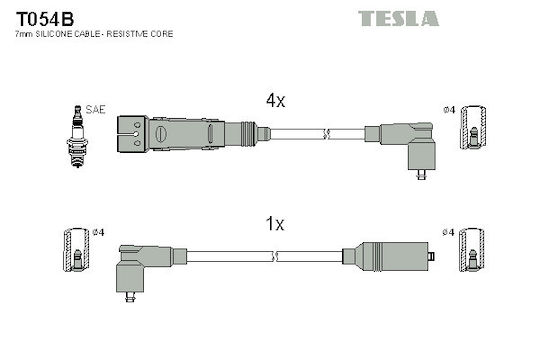 Set of Spark Plugs for Seat Cordoba 1.4 GLX 93-95 Cordoba 1.6 93-99 I T054b-356