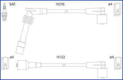 Σετ Μπουζοκαλωδια Σετ Opel Astra F 1.4 95-98 09561-10196