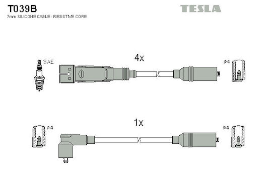 Σετ Μπουζ Δια Alfa Romeo A100 2.0-a80 1.6 90- A4 1.6 94- A6 T039b-356