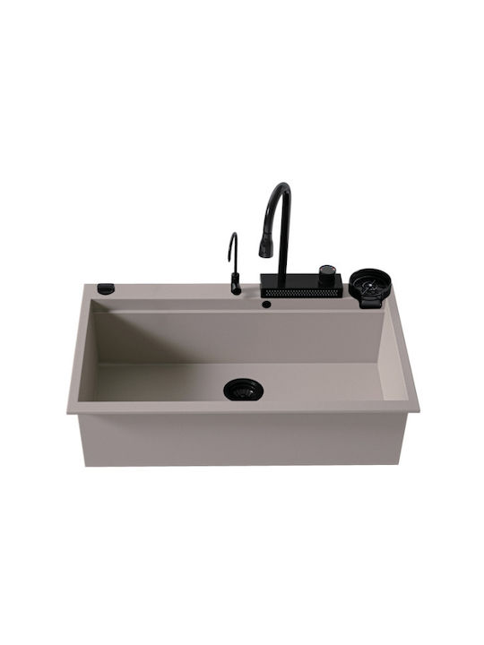 Sanitec Ultra Granite Drop-In Küchenspüle aus F...