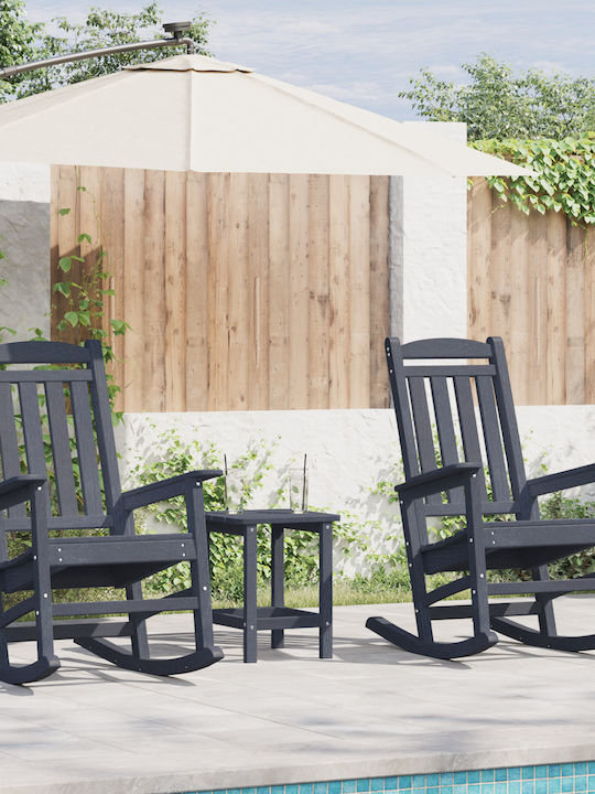 Schaukelstuhl Kunststoff Navy Blue 2Stück 70x92x107.5εκ.