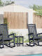 Schaukelstuhl Kunststoff Navy Blue 2Stück 70x92x107.5εκ.