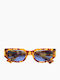 Akila Women's Sunglasses with Brown Tartaruga Plastic Frame and Blue Lens 2208 96 22