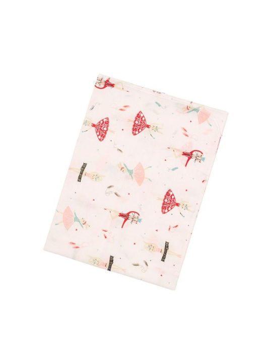 O Kosmos tou Morou Cotton Swaddle Wrap Pink 80x80cm.