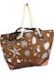 Makwedding Stroh Strandtasche Braun