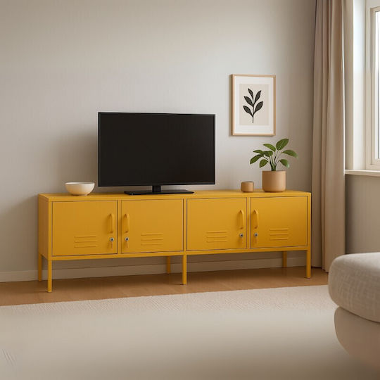 TV Stand Color Metal Mustard L160xW45xH55cm
